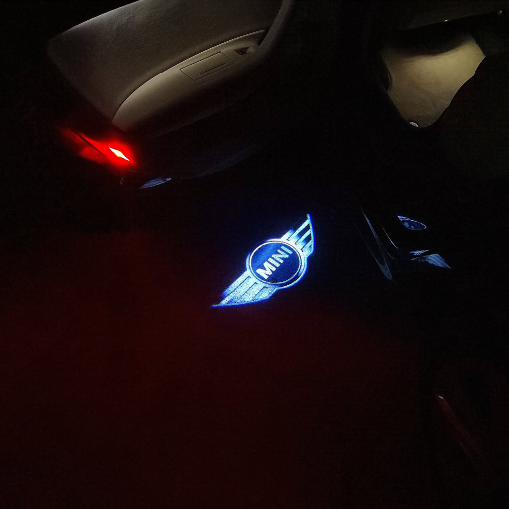 MINI LUCES DE PROYECTOR DE LOGOTIPO N ° 06 (cantidad 1 = 2 Película de Logo / 2 luces de puerta)
