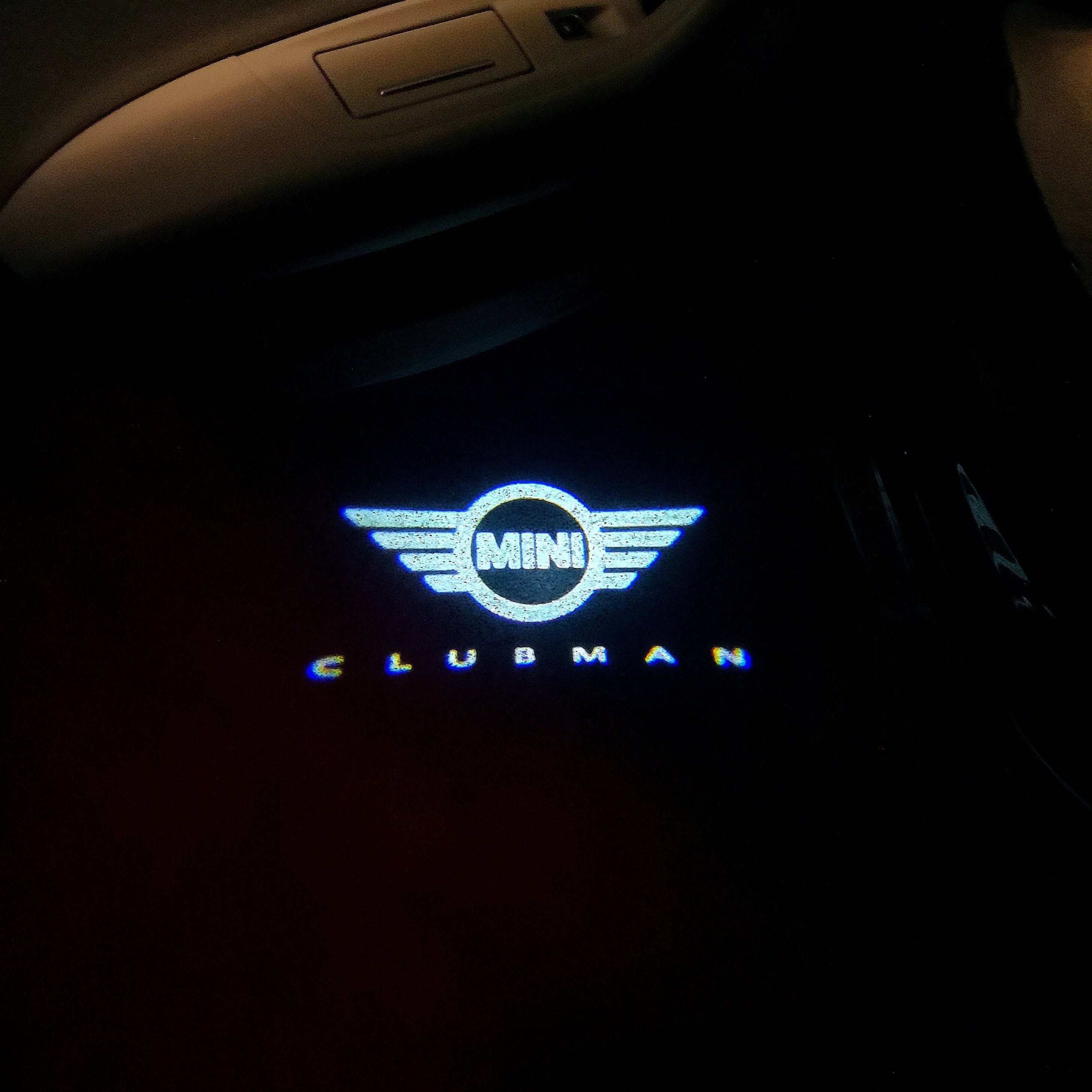 MINI CLUBMAN LOGO PROJECROTR LIGHTS Nr.133 (Menge 1 = 2 Logo Film / 2 Türleuchten)