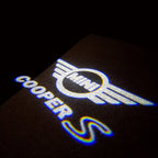 MINI COOPER S LOGO PROJECROTR LIGHTS Nr.139 (Menge 1 = 2 Logo Film / 2 Türleuchten)