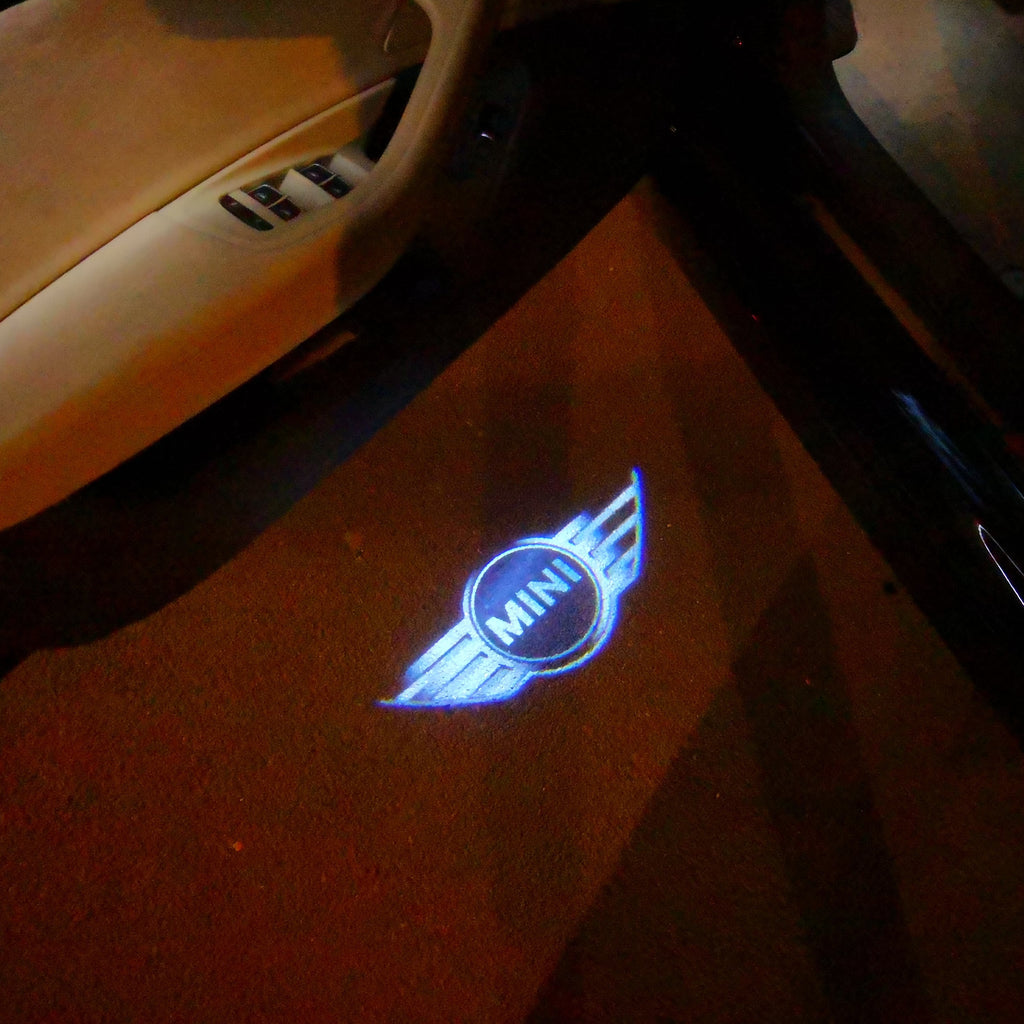 MINI LUCES DE PROYECTOR DE LOGOTIPO N ° 06 (cantidad 1 = 2 Película de Logo / 2 luces de puerta)