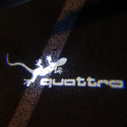 AUDI QUATTRO GECKO LOGO PROJECTOT LIGHTS Nr.62 (quantité 1 = 2 Logo Films /2 feux de porte)