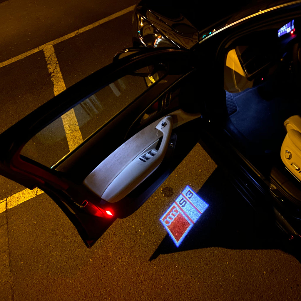 AUDI LOGO PROJECTOR LIGHTS Nr.153 (Menge 1 = 2 Logo Films / 2 Türlichter)