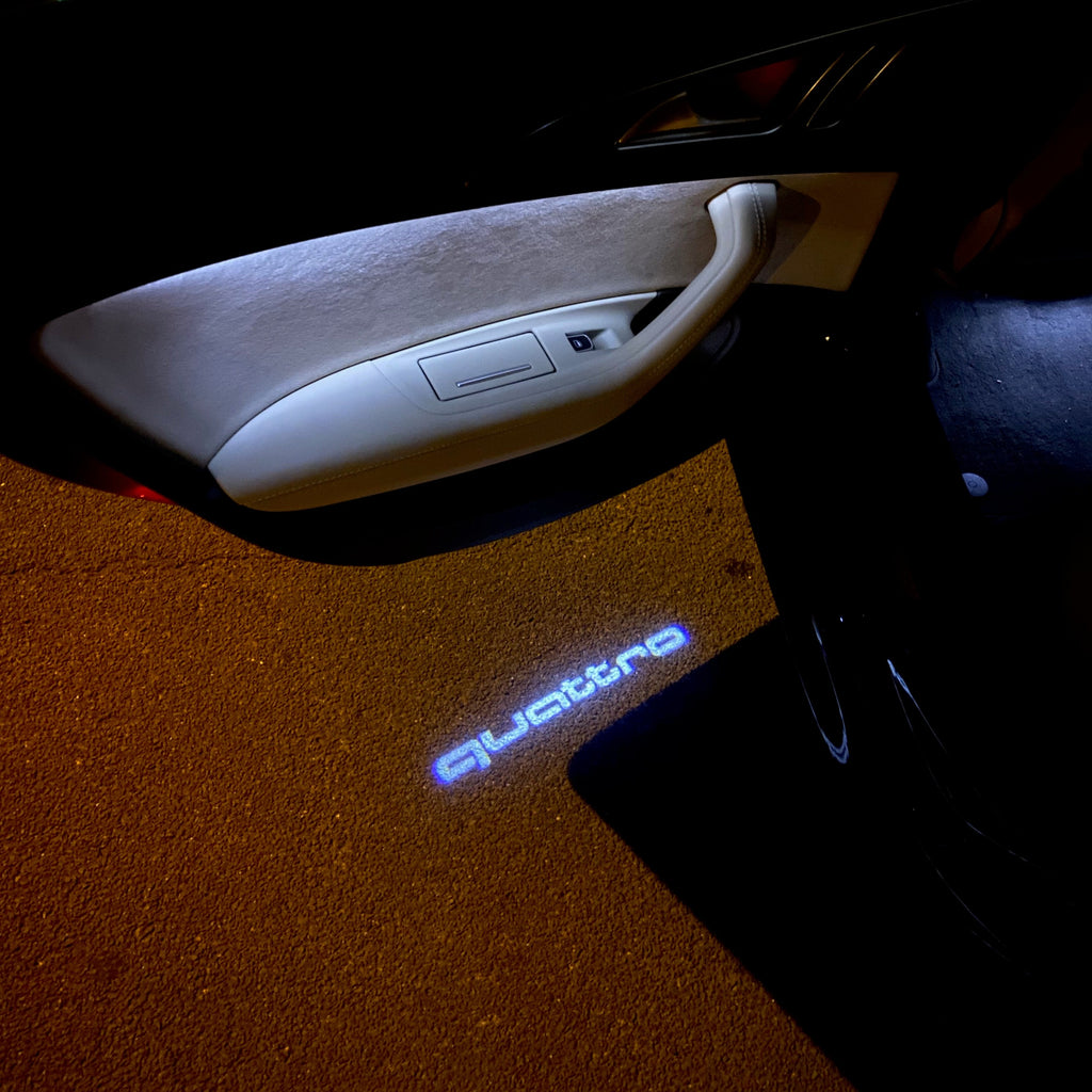AUDI LOGO PROJECTOT LIGHTS Nr.98 (quantité 1 = 2 Logo Films /2 feux de porte)