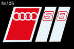 AUDI LOGO PROJECTOT LIGHTS Nr.103 (quantité 1 = 2 Logo Films /2 feux de porte)