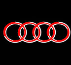AUDI RING LOGO PROJECTOT LIGHTS Nr.143 (quantité 1 = 2 Logo Films /2 feux de porte)