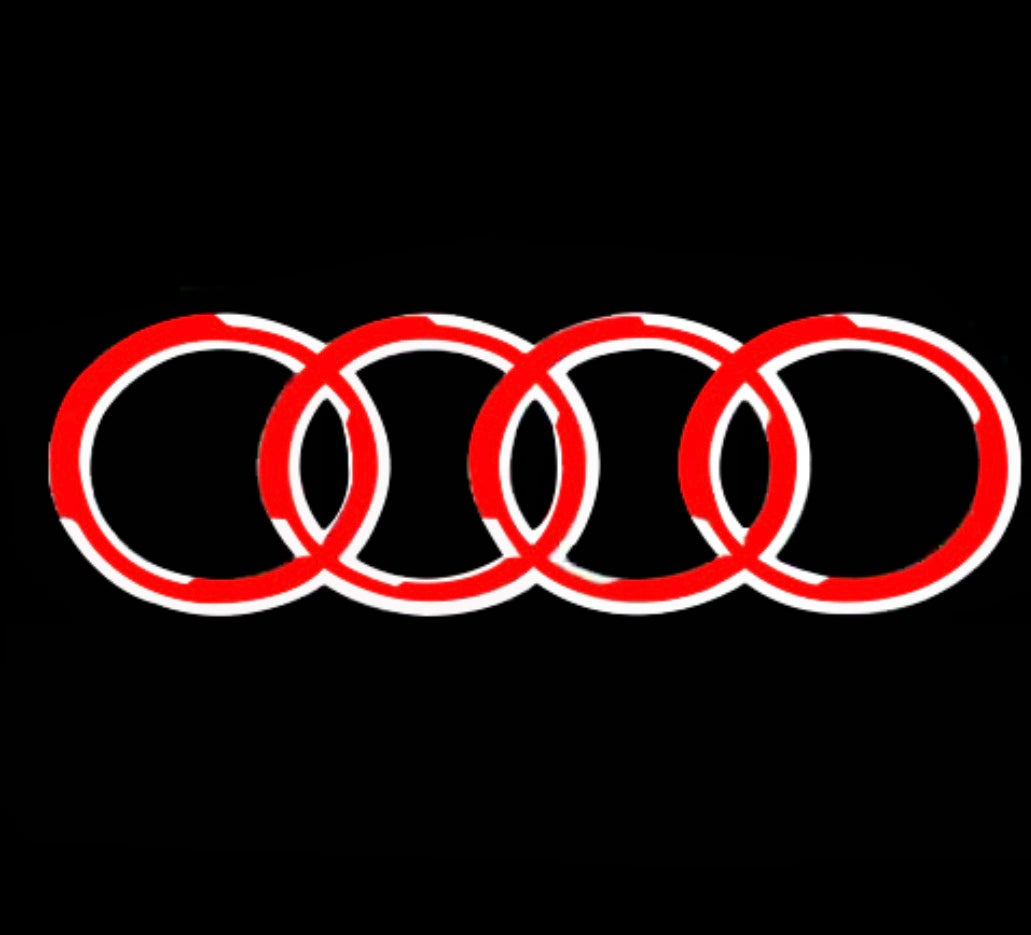 AUDI RING LOGO PROJECTOT LIGHTS Nr.143 (quantité 1 = 2 Logo Films /2 feux de porte)