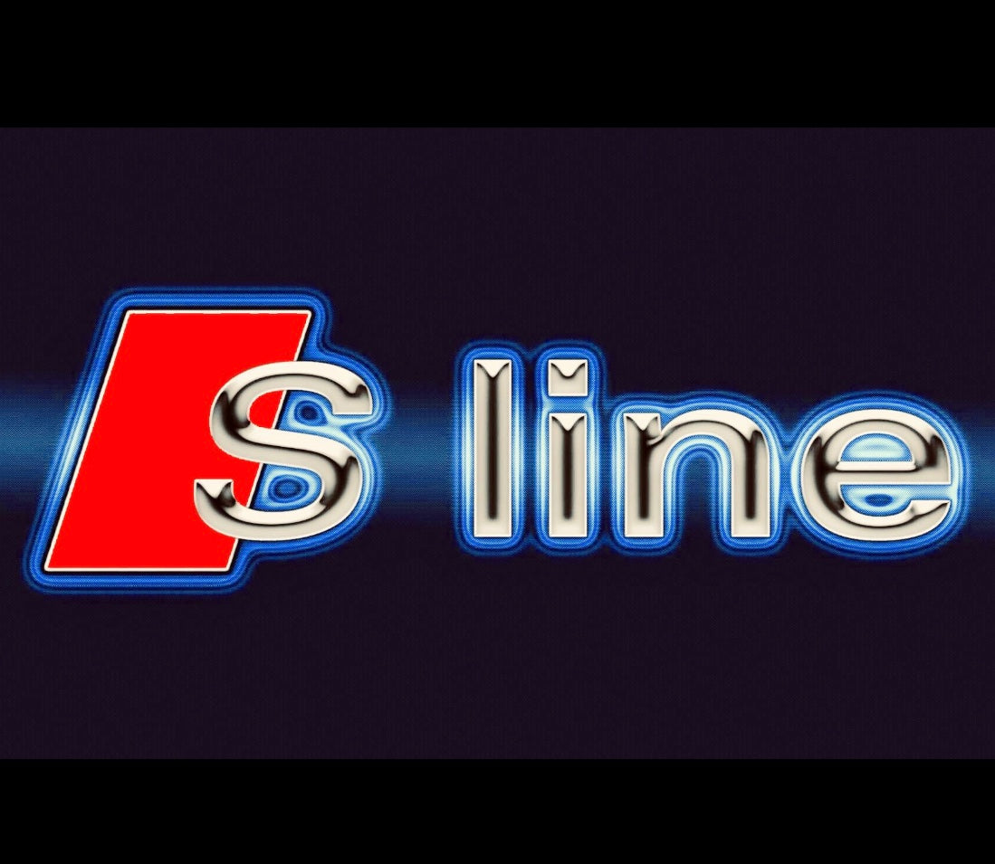 AUDI SLINE LOGO PROJECROTR LIGHTS Nr.11 (Menge 1 = 2 Logofolien /2 Türleuchten)