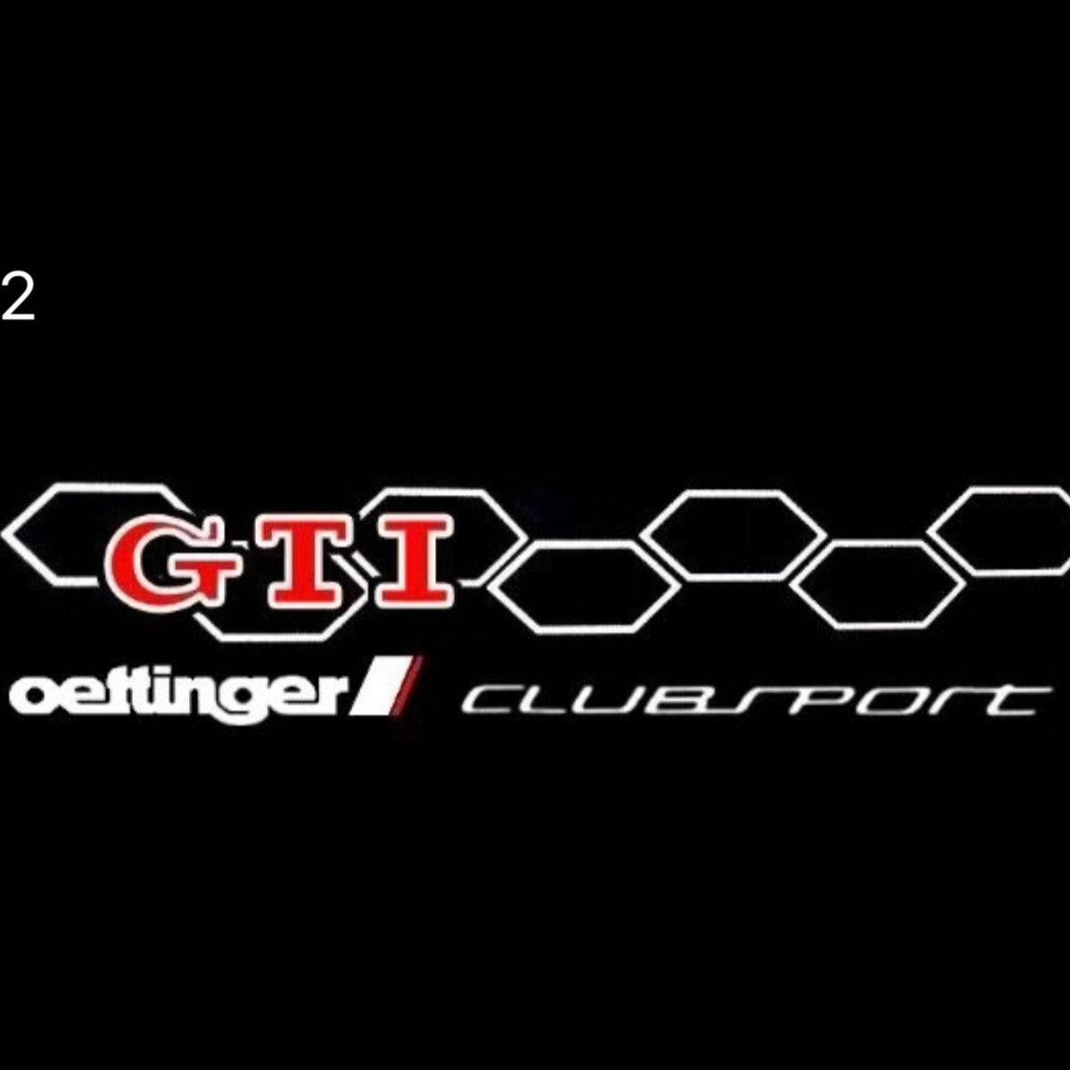 Volkswagen GTI door LAMP logo No. 21 (quantity 1 = 2 logo Film / 2 door LAMP)