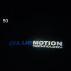 Feux de porte Volkswagen BLUE MOTION Logo Nr. 26 (quantité 1 = 2 films de logo / 2 lumières de porte）