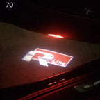 Volkswagen Door luces R LINE Logo Nr. 50 (cantidad 1 = 2 Logo Films /2 luces de puerta)