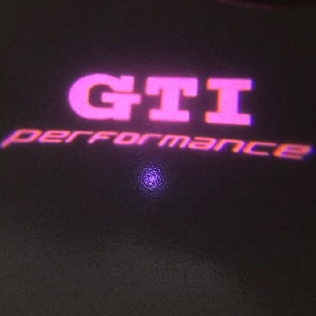 GTI PERFORMANCE Logo DOOR LIGHTS Nr. 18 (quantité 1 = 2 film de logo / 2 lumières de porte)