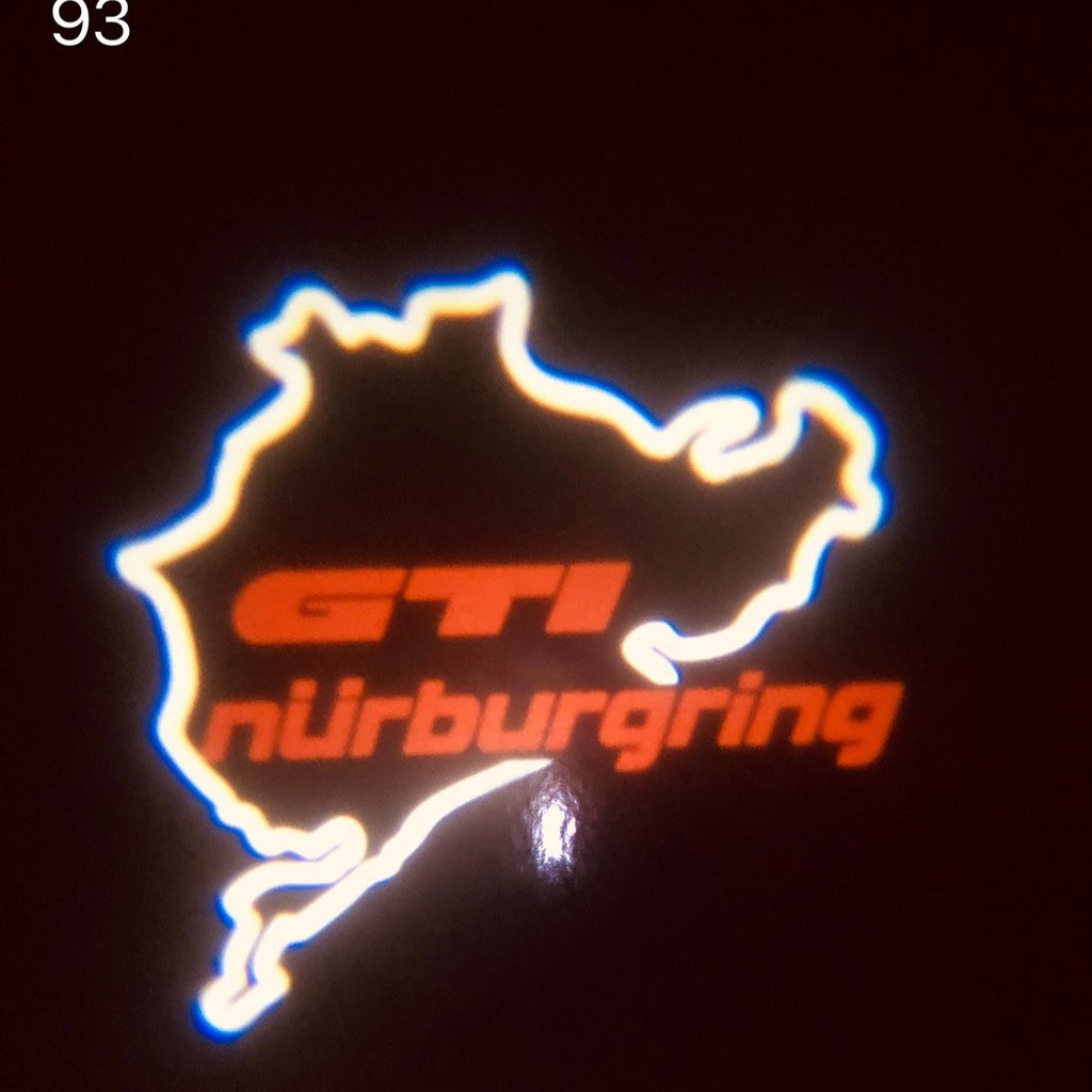 Volkswagen Luci porta GTI NÜRBURGRING Logo (quantità 1 = 2 Logo Pellicole / 2 luci porta） Nr.59