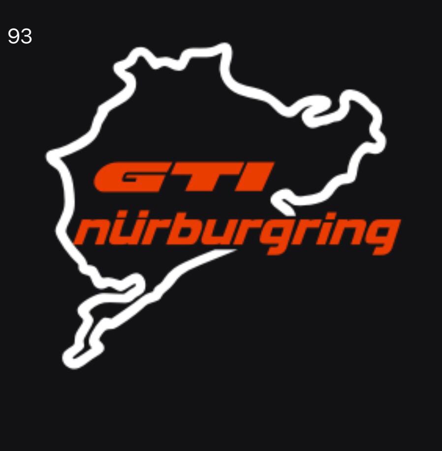 Volkswagen Luci porta GTI NÜRBURGRING Logo (quantità 1 = 2 Logo Pellicole / 2 luci porta） Nr.59