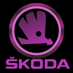 SKODA LOGO PROJECTOR LIGHT Nr. 04 (Menge 1 = 2 Logo Film / 2 Türleuchten)