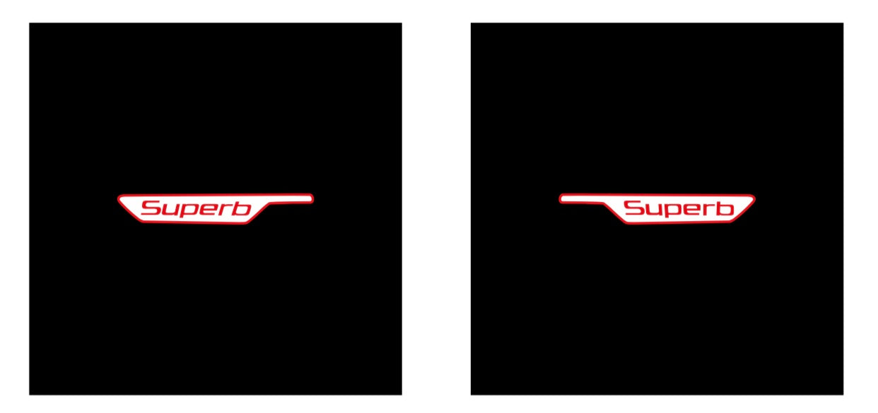 SKODA LOGO PROJECTOT LIGHTS Nr.70 (quantità 1 = 2 Logo Film / 2 luci porta)