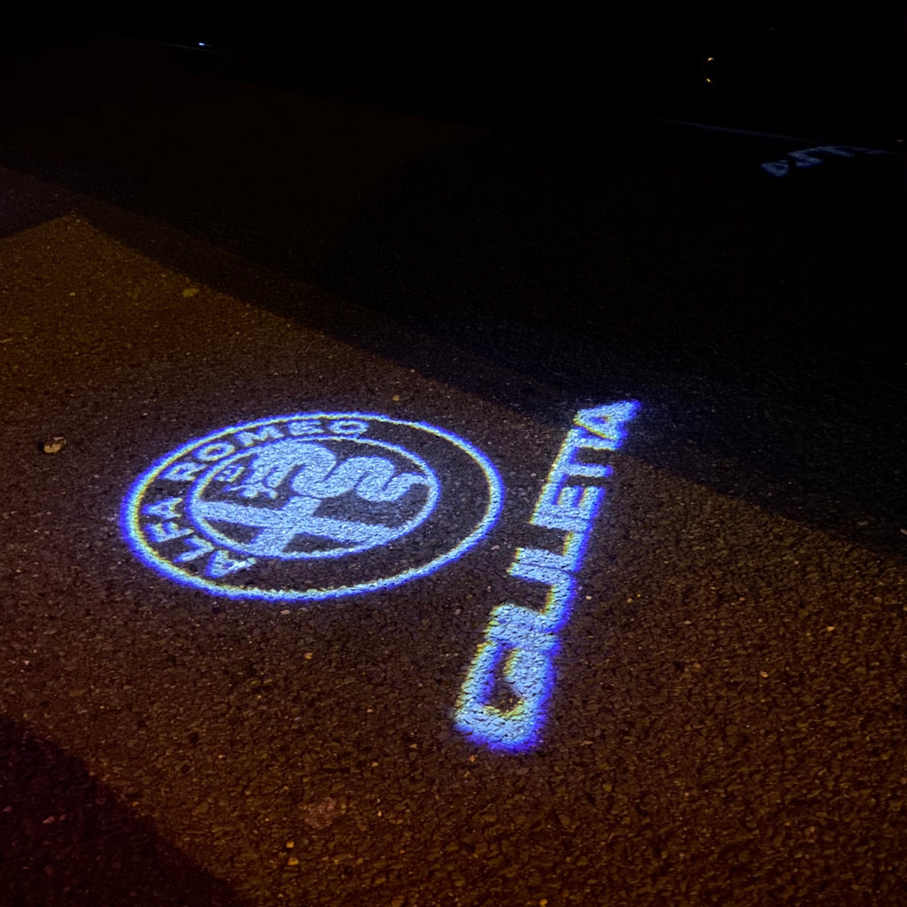 Alfa Romeo Giulietta LOGO PROJECTOT LIGHTS Nr.84 (Menge 1 = 2 Logo Film / 2 Türleuchten)