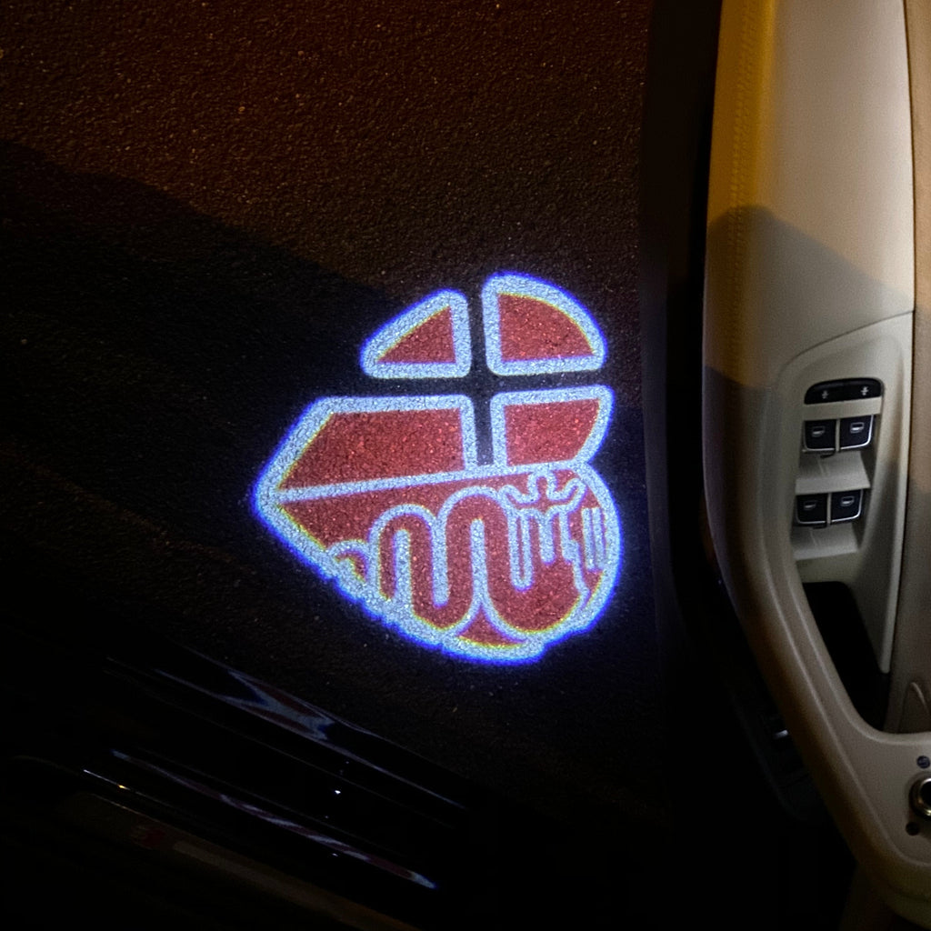 Alfa Romeo LOGO PROJECTOT LIGHTS Nr.19 (quantité 1 = 2 Logo Film / 2 feux de porte)