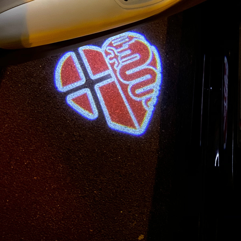 Alfa Romeo LOGO PROJECTOT LIGHTS Nr.19 (quantité 1 = 2 Logo Film / 2 feux de porte)