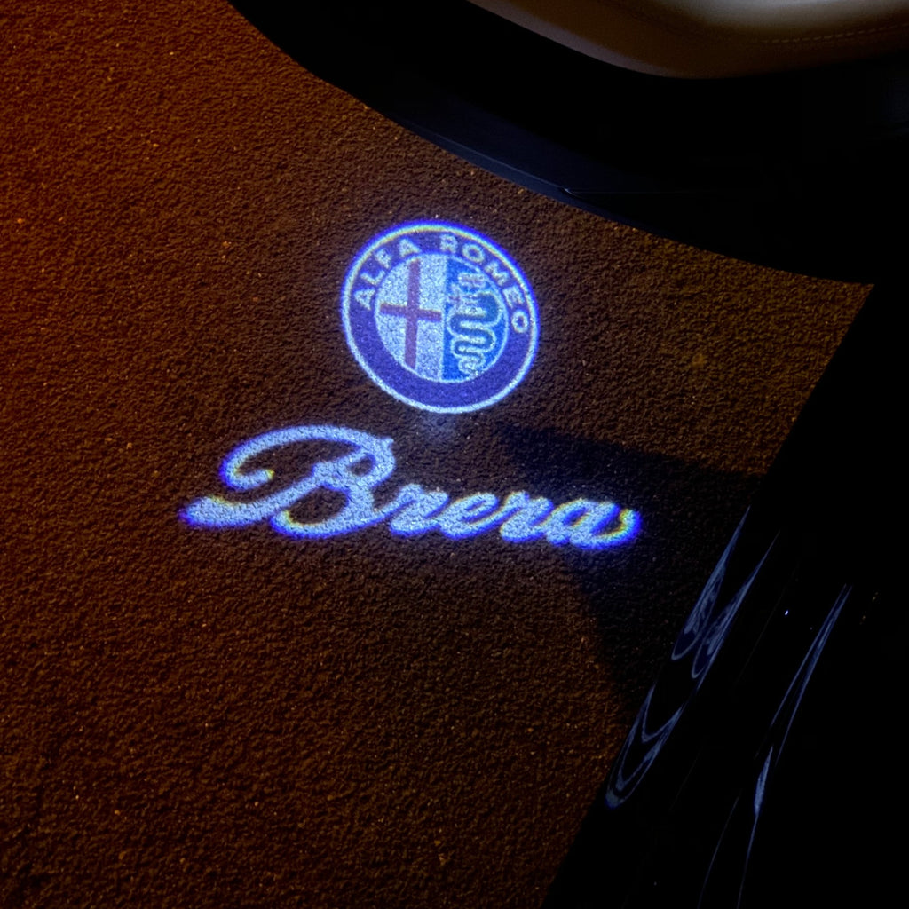 Alfa Romeo BRERA LOGO PROJEKTORLEUCHTEN Nr.103 (Menge 1 = 2 Logo Film / 2 Türleuchten)