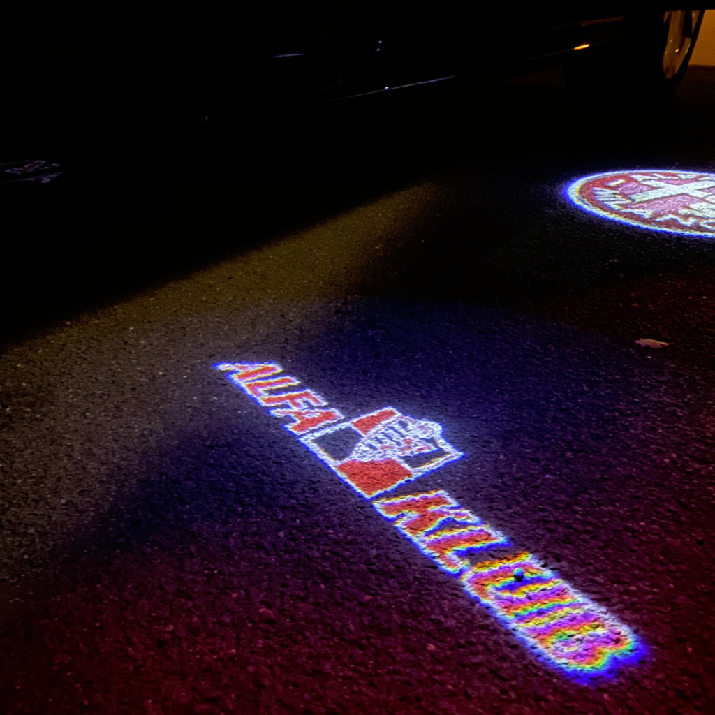 ALFA ROMEO LOGO PROJECTOR LIGHTS Nr.94 (quantité 1 = 2 Film Logo / 2 feux de porte)