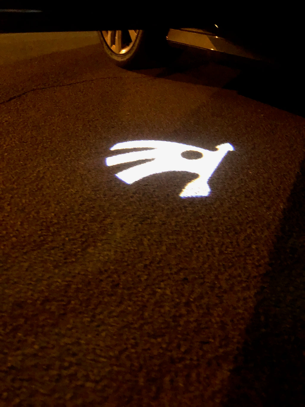 SKODA LOGO PROJECTOT LIGHTS Nr.07 (quantità 1 = 2 Logo Film / 2 luci porta)