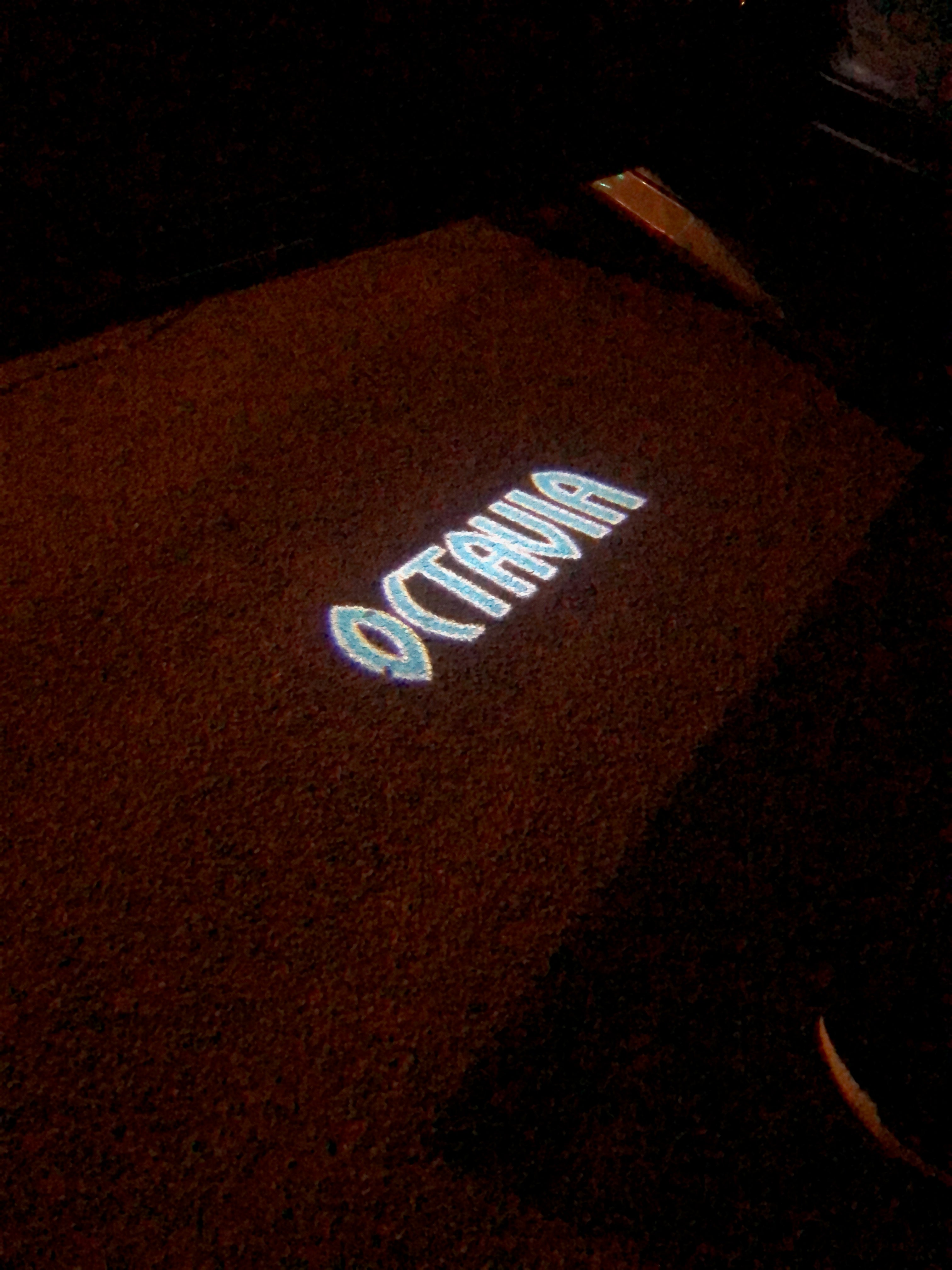 LUCES DE PROYECTOR CON LOGO SKODA Nr.83 (cantidad 1 = 2 Película de Logo / 2 luces de puerta)