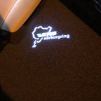 SKODA VRS NÜRBURGRING LOGO PROJECTOR LIGHTS Nr.27 (quantité 1 = 2 Film Logo / 2 lumières de porte)