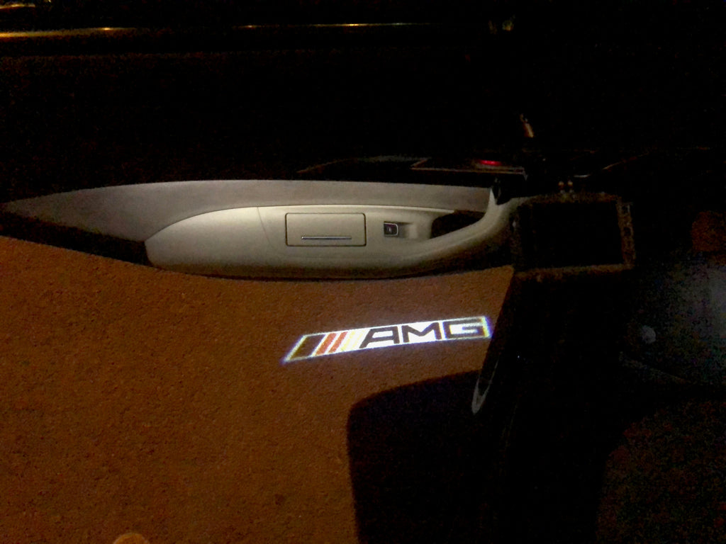 MERCEDES BENZ AMG LOGO PROJECTOT LIGHTS Nr.16 (cantidad 1 = 1 juego/2 luces de puerta)