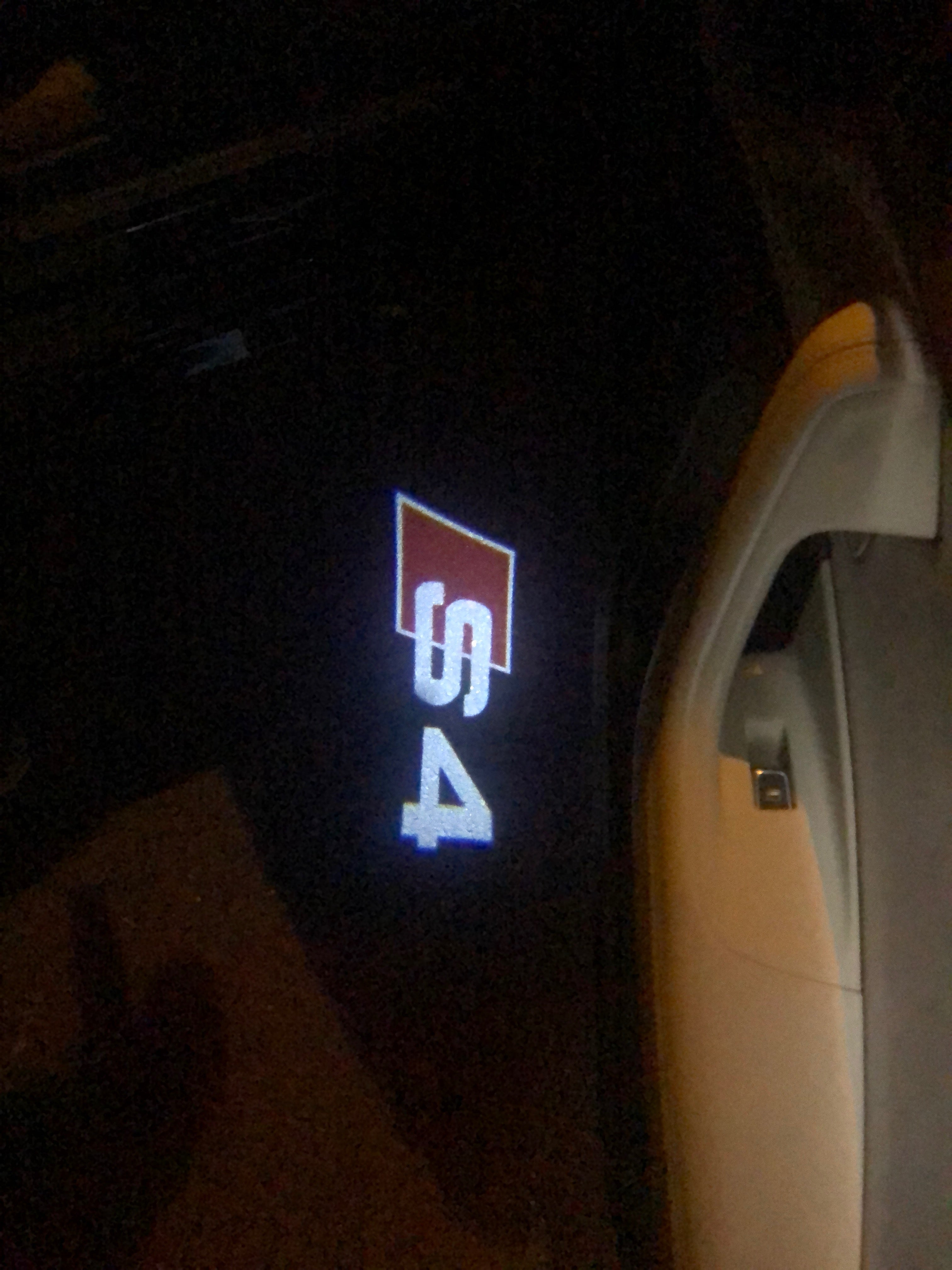 AUDI LOGO PROJECTOT LIGHTS Nr.25 (quantité 1 = 2 Logo Films /2 feux de porte)
