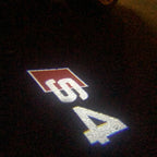 AUDI LOGO PROJECTOT LIGHTS Nr.25 (quantité 1 = 2 Logo Films /2 feux de porte)