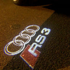 AUDI LOGO PROJECTOT LIGHTS Nr.128 (Quantität 1 = 2 Logofilme / 2 Türleuchten)