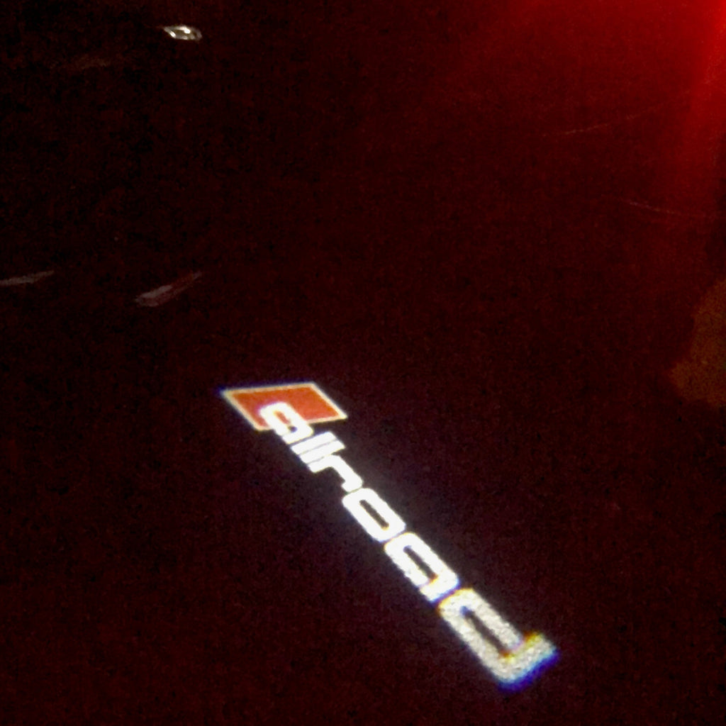 AUDI allroad LOGO PROJEKTORLEUCHTEN Nr.03 (Anzahl 1 = 2 Logo Folien / 2 Türleuchten)