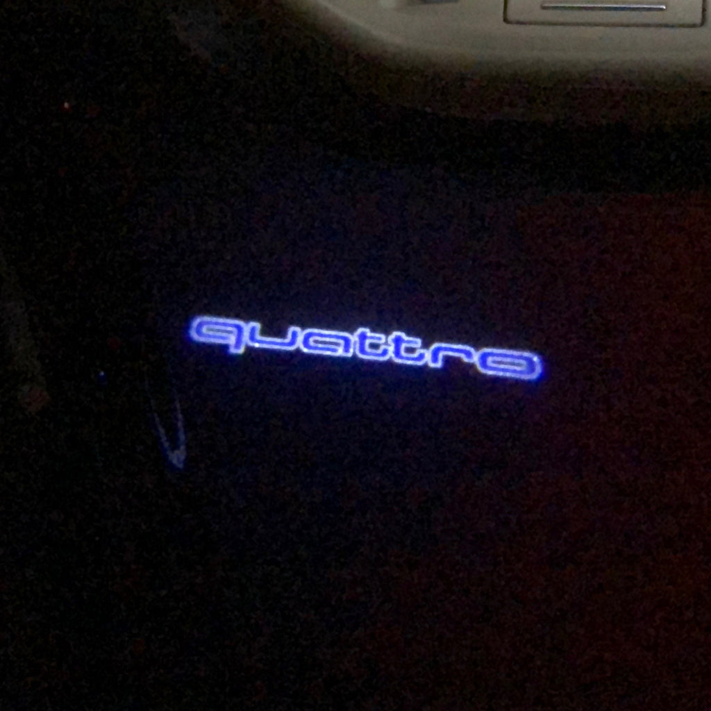 AUDI LOGO PROJECTOT LIGHTS Nr.97 (Menge 1 = 2 Logo Folien /2 Türleuchten)