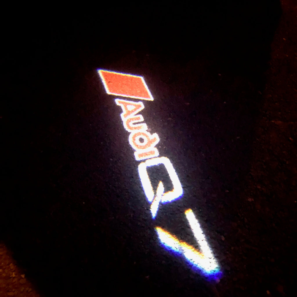 LAMPES DE PROJECTEUR AUDI LOGO Nr.82 (quantité 1 = 2 films de logo / 2 lumières de porte)