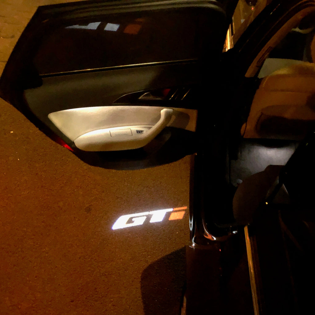 Volkswagen Türleuchten GTI Logo Nr. 47 (Menge 1 = 2 Logofolien /2 Türleuchten)