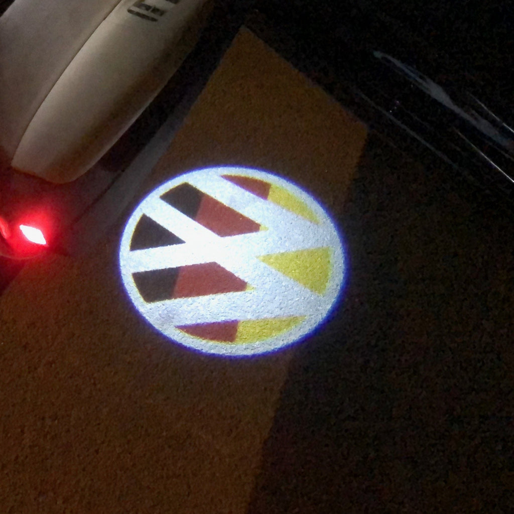 Volkswagen Türleuchten Logo Nr. 08 (Menge 1 = 2 Logofolie / 2 Türleuchten)