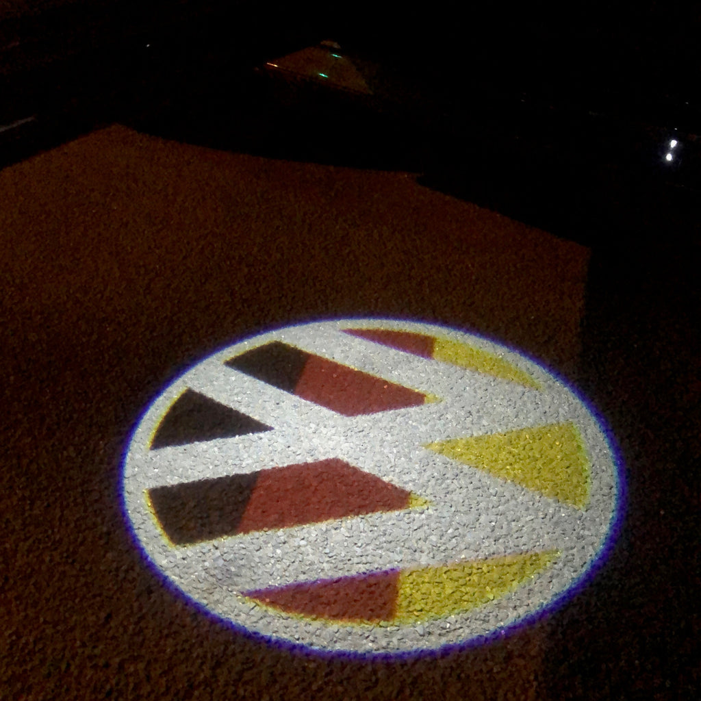 Volkswagen Türleuchten Logo Nr. 08 (Menge 1 = 2 Logofolie / 2 Türleuchten)