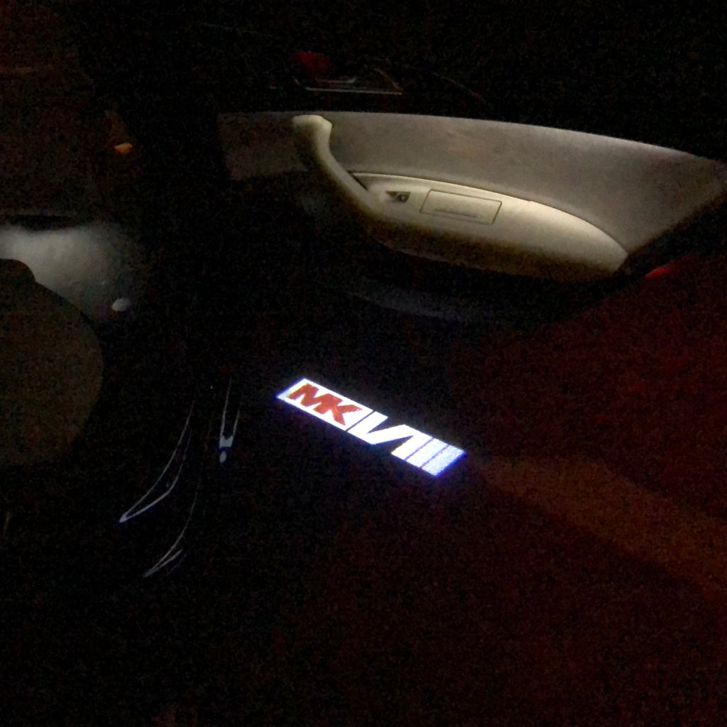 Volkswagen Luci porta MK8 Logo Nr. 105 (quantità 1 = 2 Pellicole per logo / 2 luci porta）