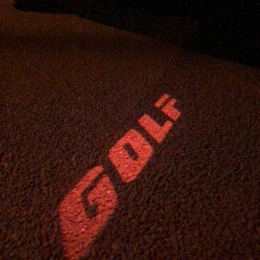 Volkswagen Türleuchten GOLF Logo Nr. 49 (Menge 1 = 2 Logo Folien /2 Türleuchten)