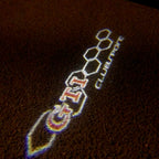 Fokkswagen الباب يضيء GTI Logo Nr. 19 (الكمية 1 = 2 شعار / مصباح بالباب 2)