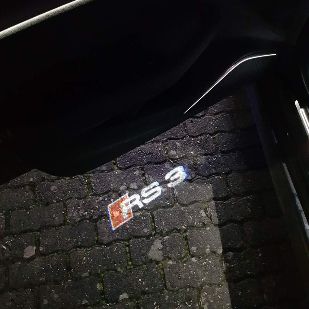 AUDI LOGO PROJECTOT LIGHTS Nr.52 (quantité 1 = 2 Logo Films /2 feux de porte)