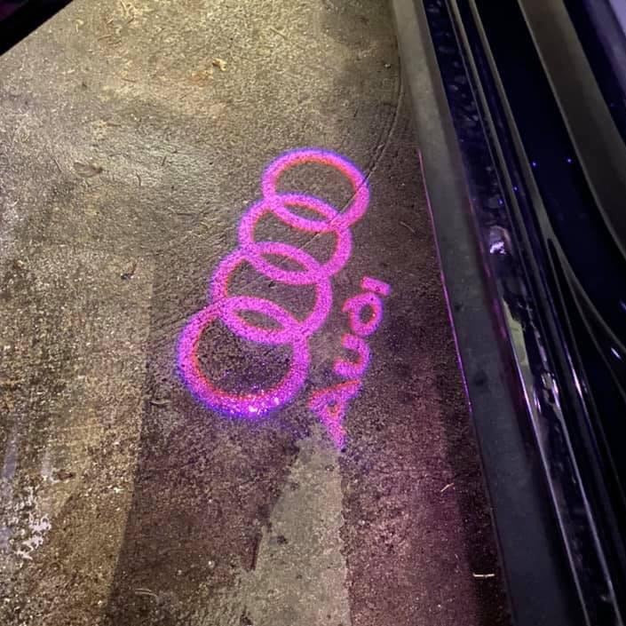 AUDI LOGO PROJECTOT LIGHTS Nr.06 (quantità 1 = 2 Logo Film /2 porta luci)