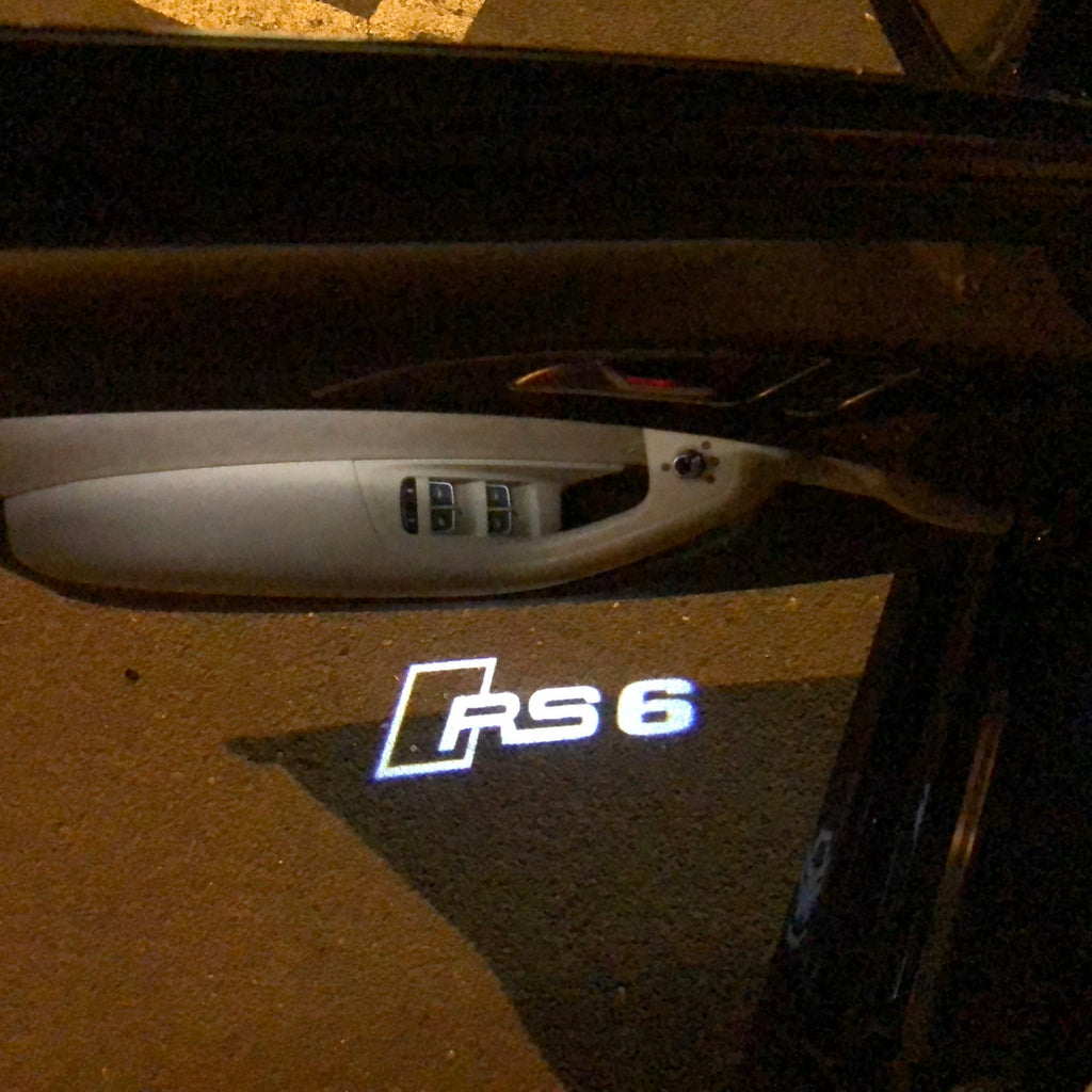 AUDI LOGO PROJECTOT LIGHTS Nr.122 (Menge 1 = 2 Logofolien /2 Türleuchten)
