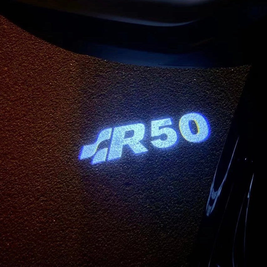 Volkswagen R50 Luces de puerta Logo Nr. 141 (cantidad 1 = 2 logotipos película / 2 luces de puerta)
