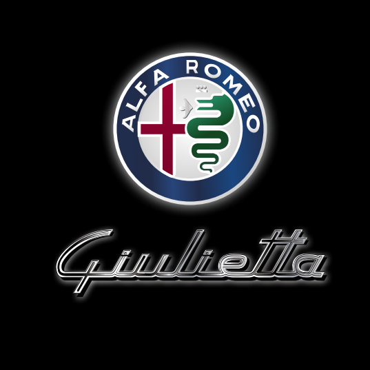 Alfa Romeo Giulietta LOGO PROJECTOT LIGHTS Nr.87 (Menge 1 = 2 Logo Film/2 Türleuchten)