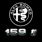 Alfa Romeo 159TI LOGO PROJECTOT LIGHTS Nr.55 (quantité 1 = 2 Logo Film / 2 feux de porte)