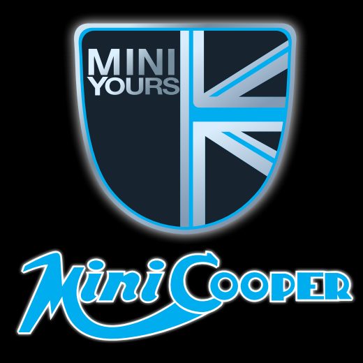 MINI COOPER LOGO PROJECROTR LIGHTS Nr.43 (الكمية 1 = 2 شعار فيلم / 2 مصباح باب)