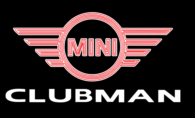 CLUBMAN LOGO PROJECROTR LIGHTS Nr.129 (Menge 1 = 2 Logo Film / 2 Türleuchten)